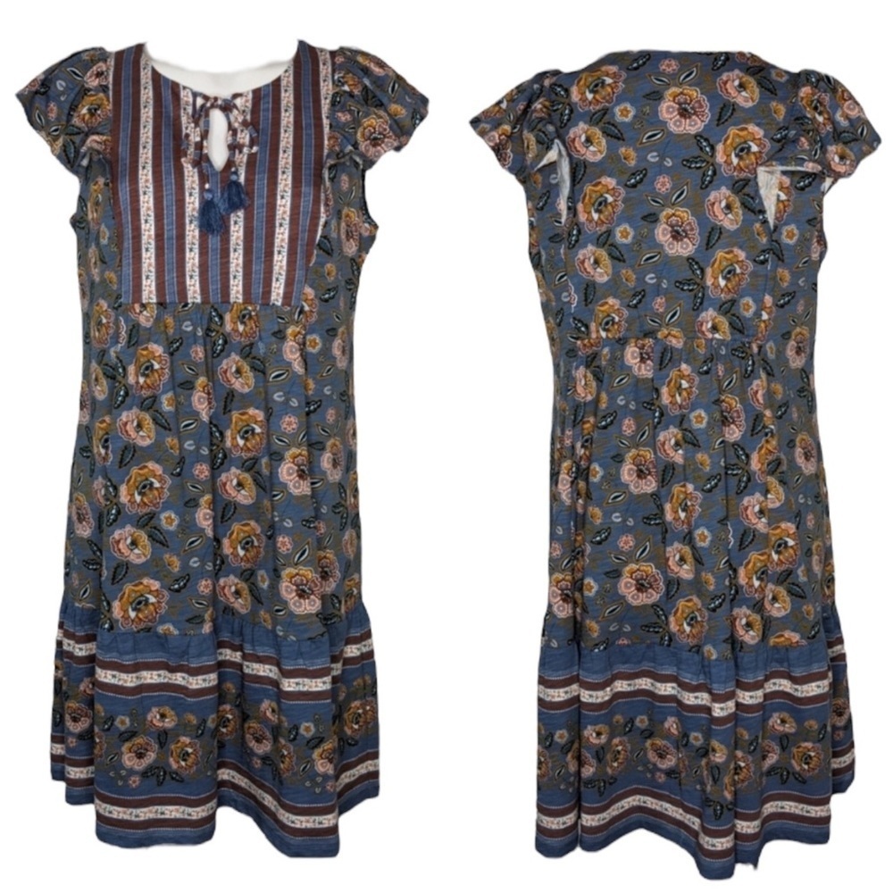 MATILDA JANE Pasture Flutter Dress in Blue/Rust/Cream Size XS—NWOT - Picture 2 of 9
